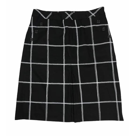 Jones New York windowpane black skirt sz 6 - Picture 1 of 5